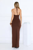Elevate Everything Halter Maxi Dress Brown