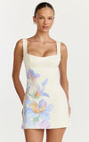 Astra Mini Dress Square Neck A Line Dress in Astra Posey Floral Print