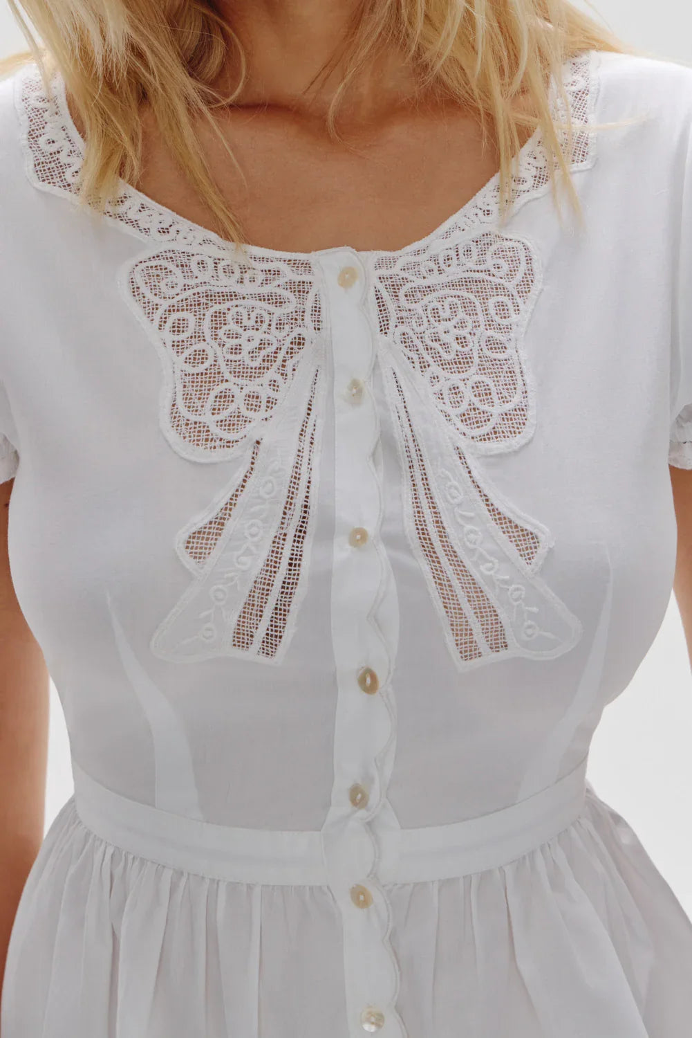 Ivy Cotton Mini Dress White