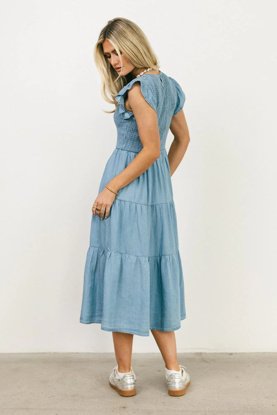 Beth Smocked Midi Dress