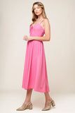 ROSEWATER PINK MIDI DRESS