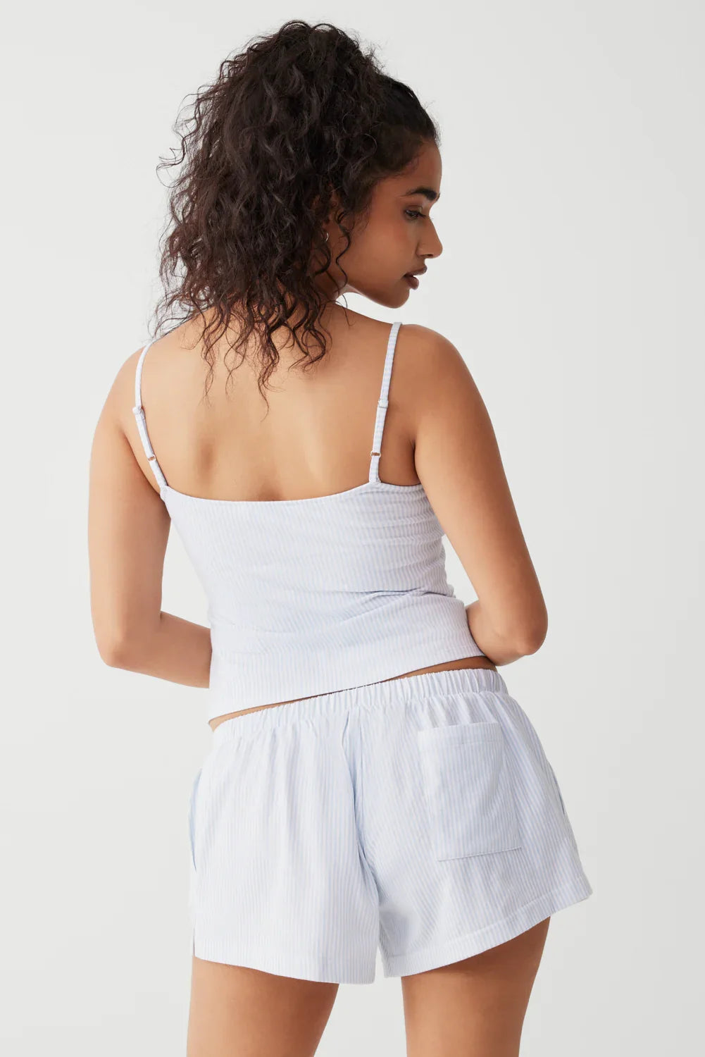Farmhouse Striped Mini Short Sleepy Stripe