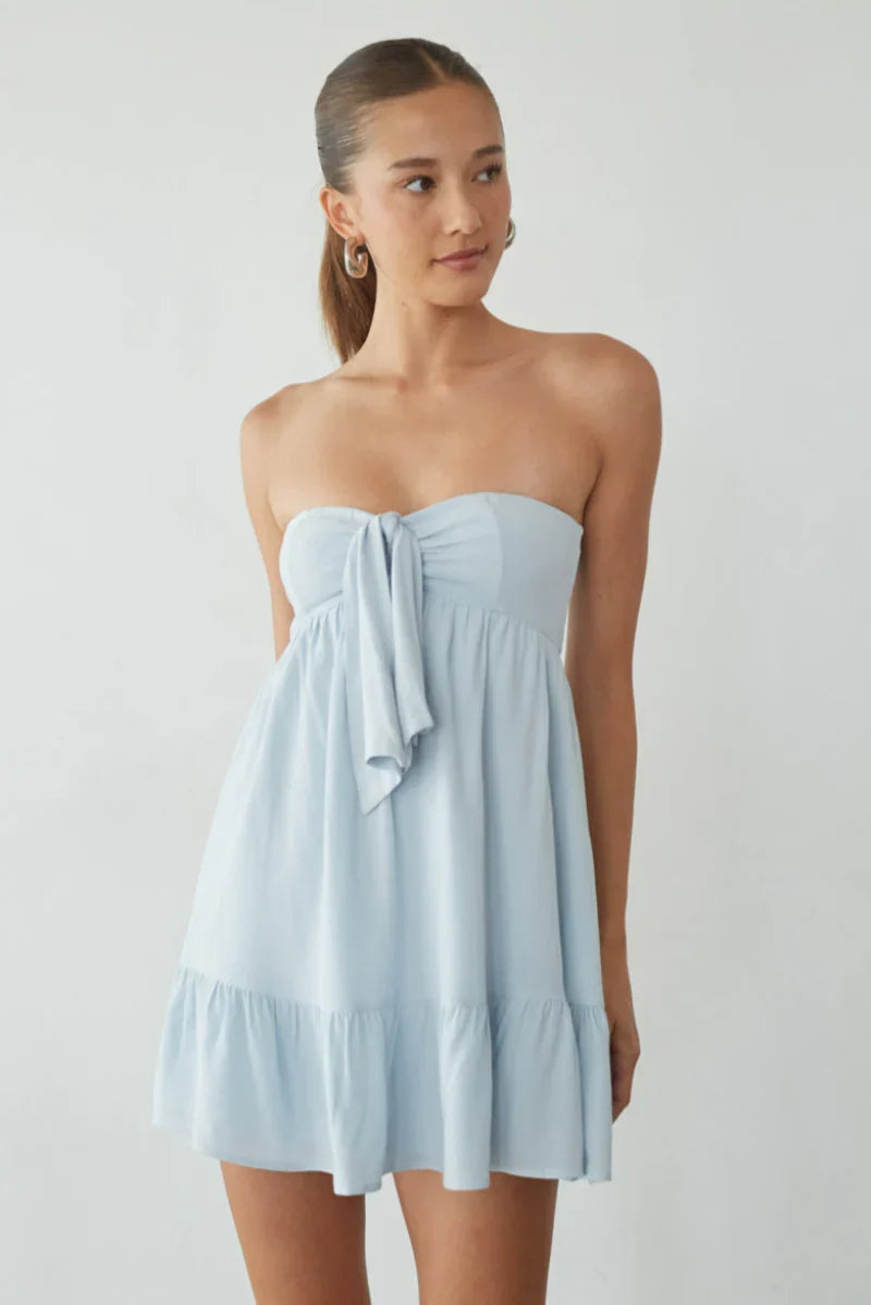 Lyric Babydoll Tie Mini Dress