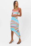 Erma Shine Dress Rainbow Swirl