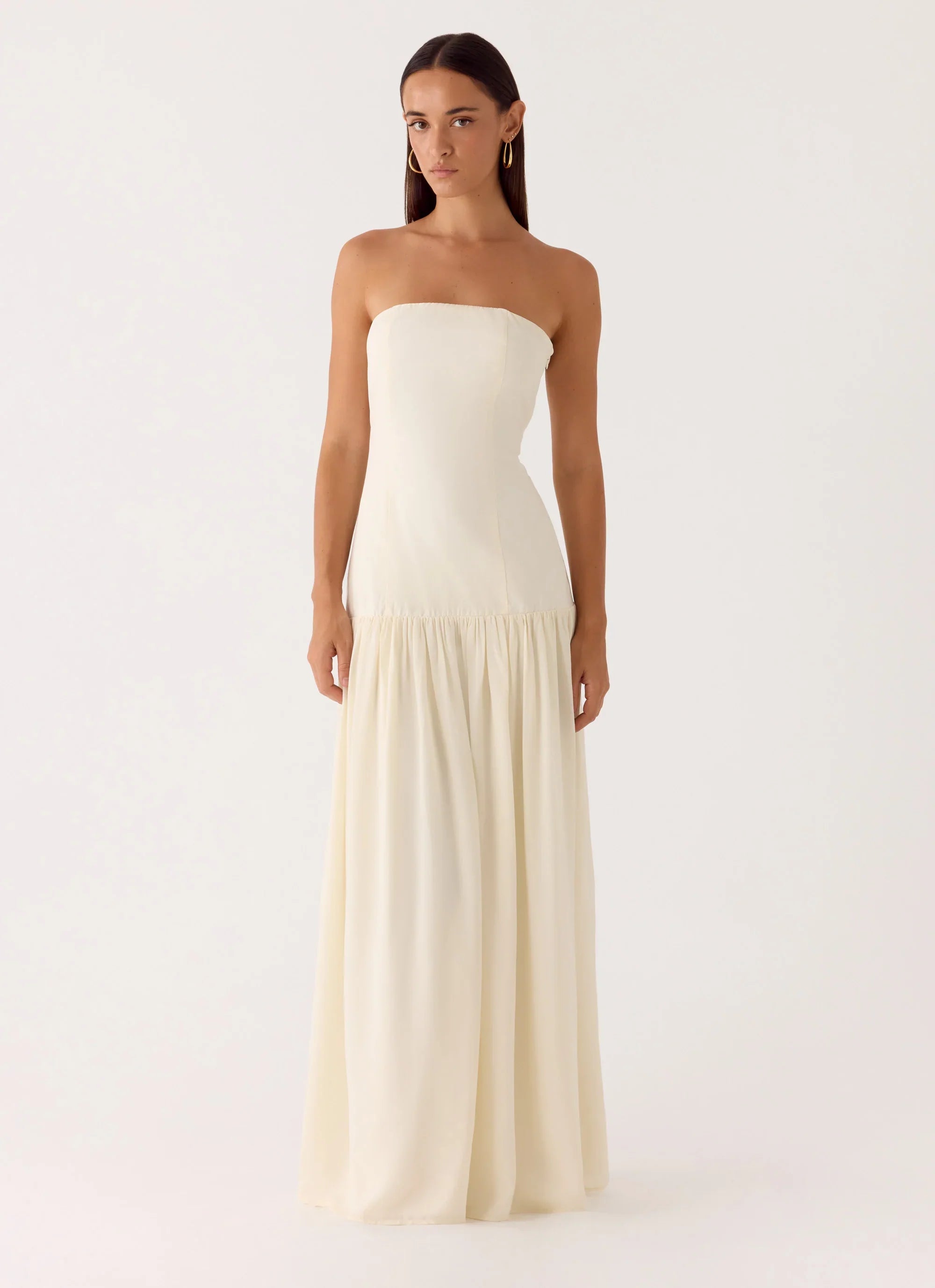 Slowing Tide Maxi Dress Ivory