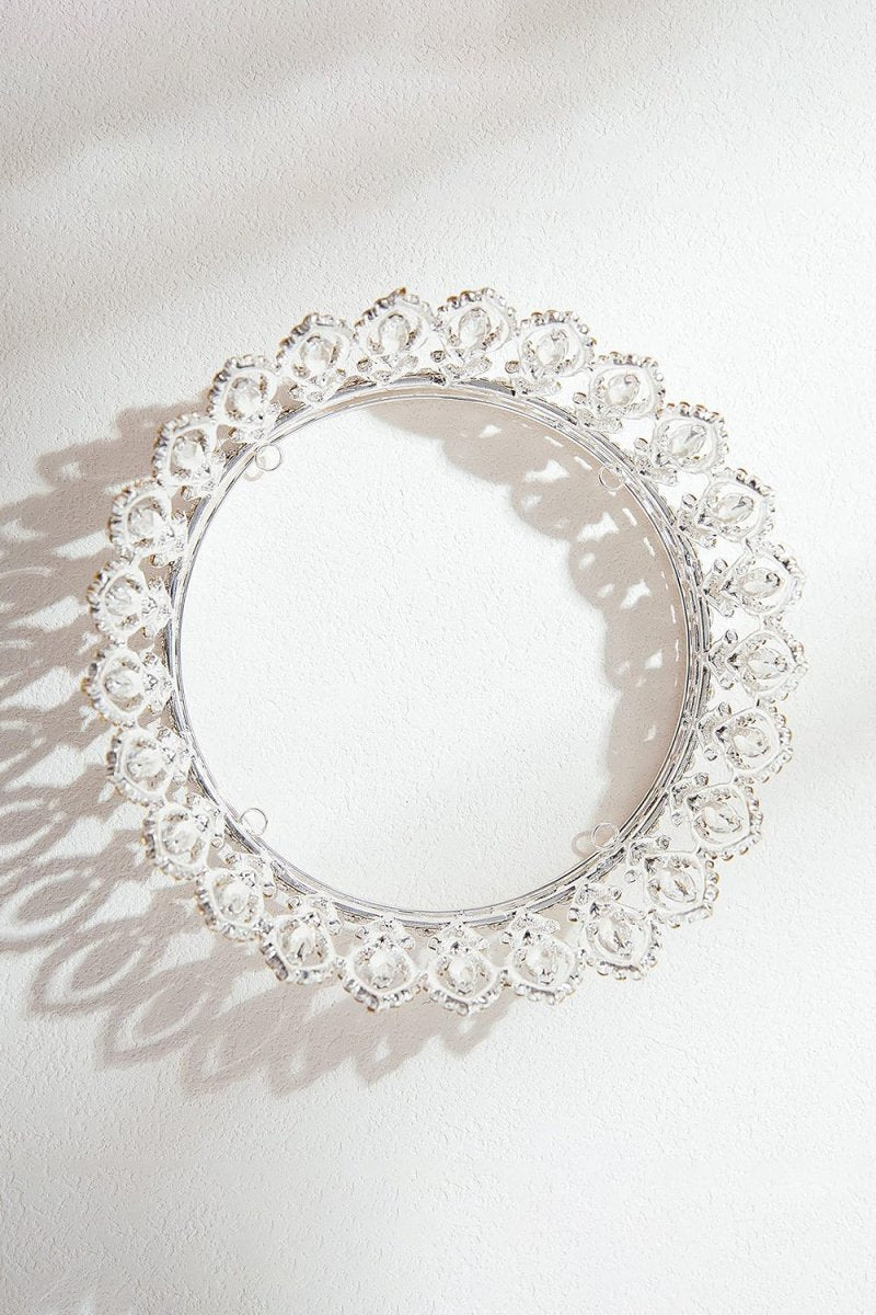Baroque Silver Sparkly Crystal Crown