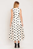 CAFÉ NOIR POLKA DOT MIDI DRESS