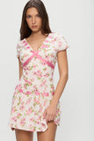 Belladonna Cotton Floral Mini Dress Rosebush