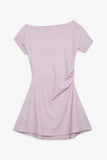 Roslyn Off Shoulder Mini Dress Rosewater Stripe