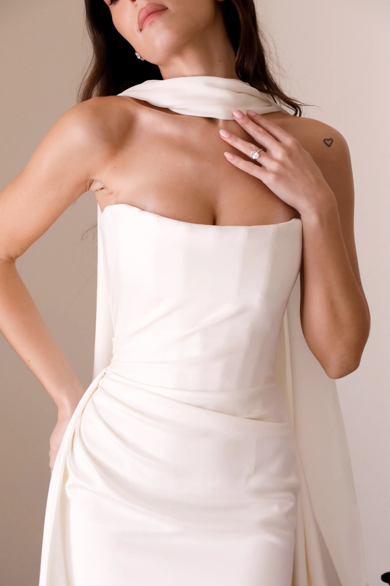ivory pure silk shawl