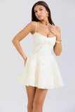 vintage cream floral mini dress