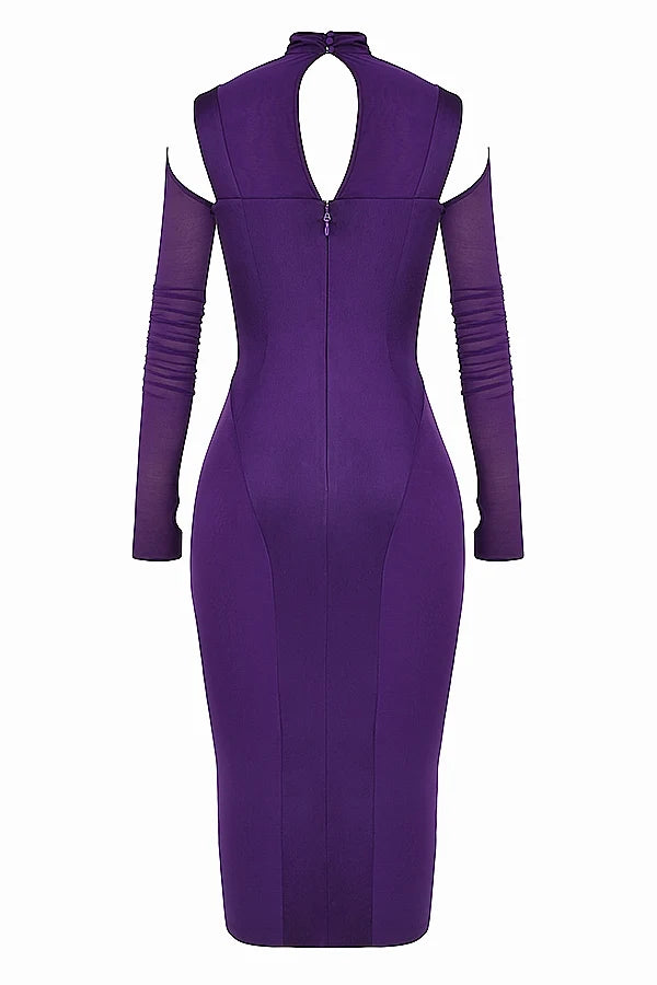 grape corset midi dress