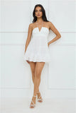 Styled For Sunsets Halter Mini Dress White