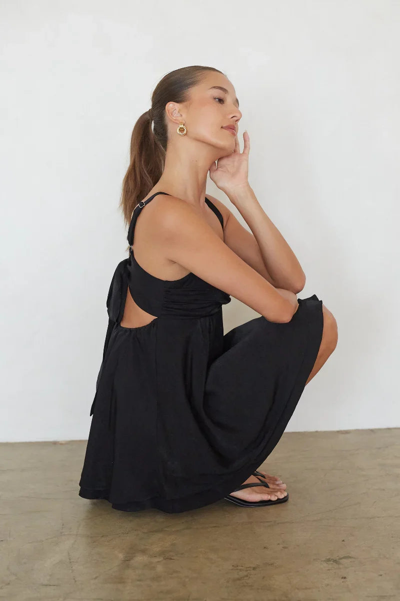 Suki Twist Babydoll Mini Dress