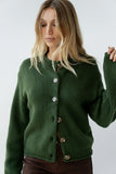 Nolan Chunky Knit Cardigan in Green