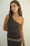 Chance One Shoulder Asymmetrical Dress Creme Brulee