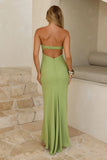 Flirt With Purpose Strapless Maxi Dress Green