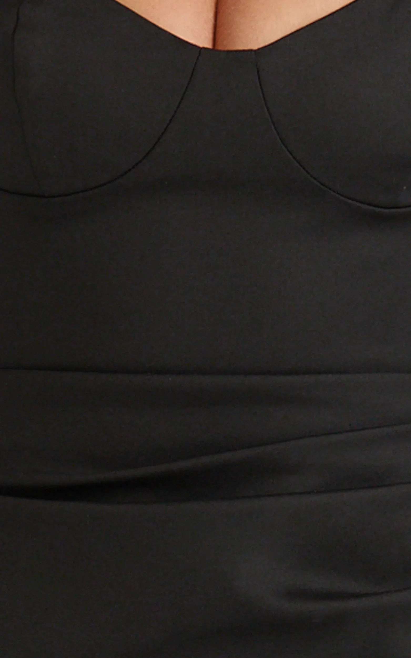 Pietra Midi Dress Off Shoulder Structured Dress in Black