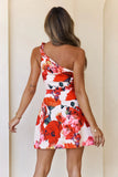 Starlet Bloom One Shoulder Mini Dress Print