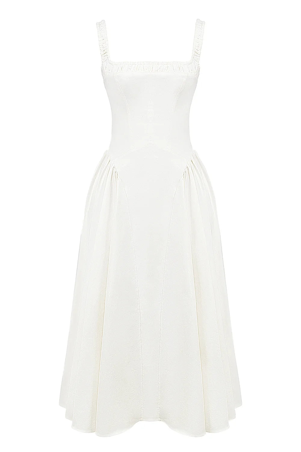 white cotton midi sundress