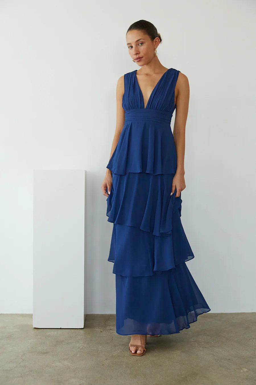 Charlene Chiffon Tiered Maxi Dress