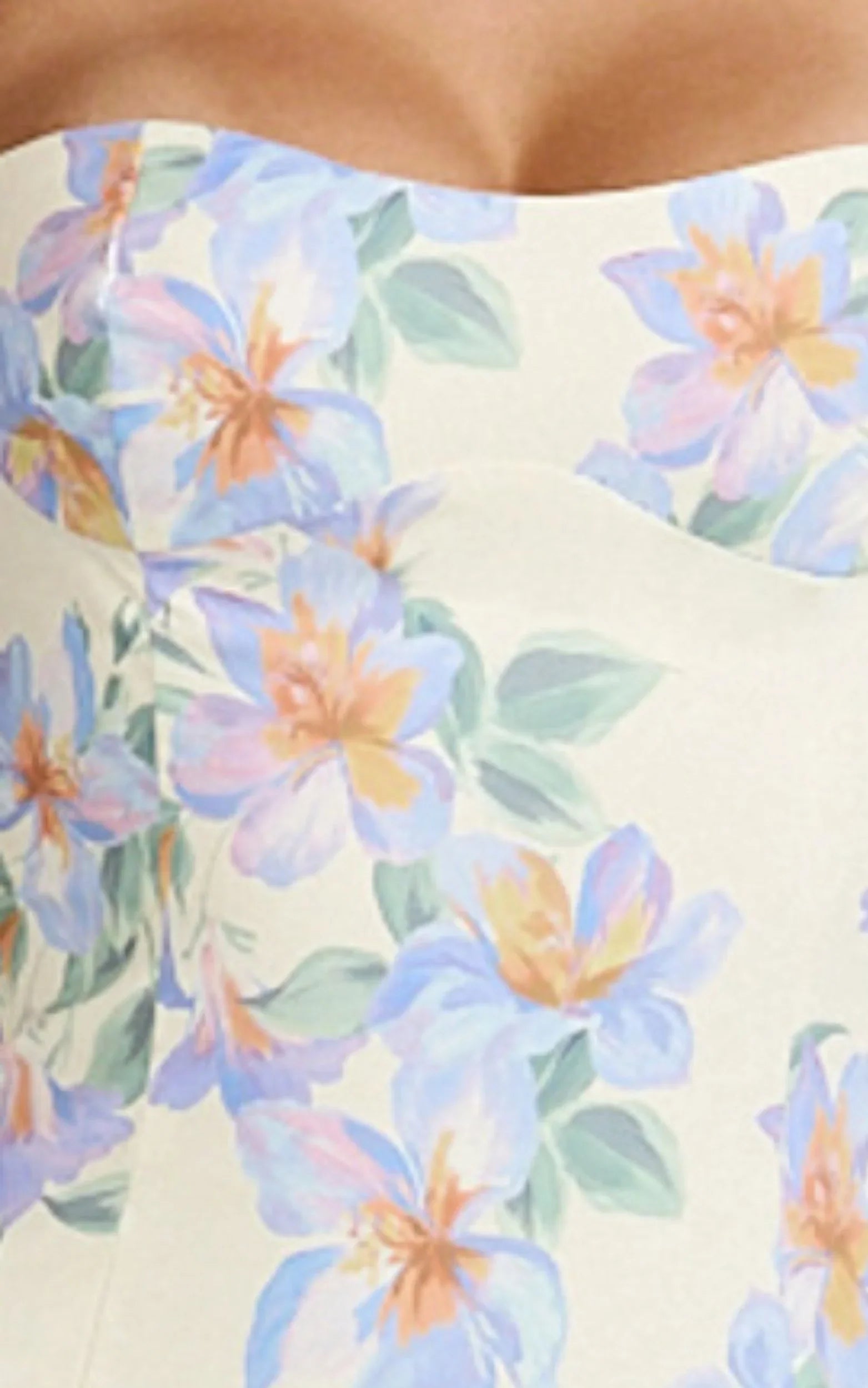 Astra Midi Dress Halter Neck Drop Waist Dress in Astra Posey Floral Print