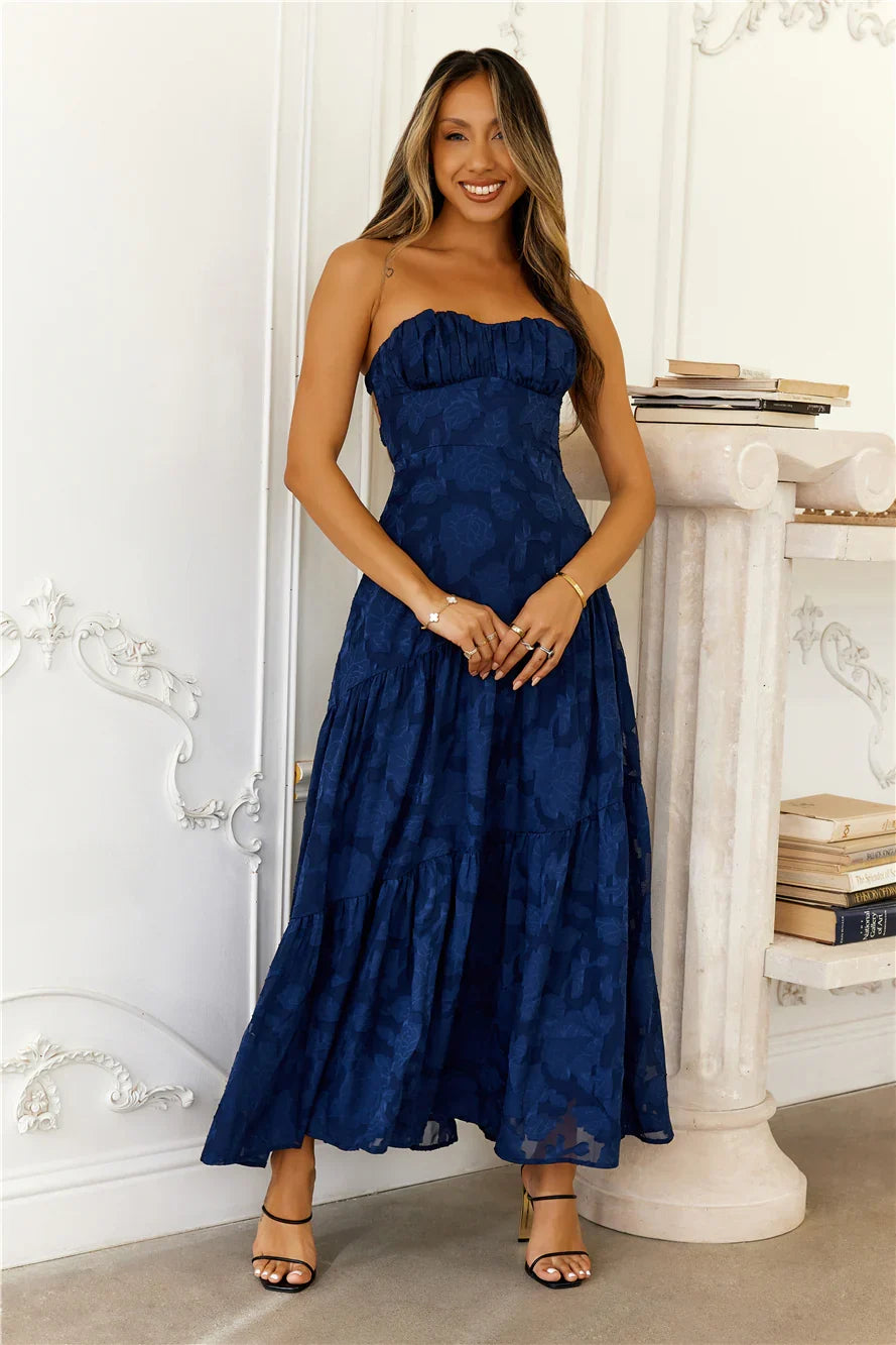 Fashion Revolution Strapless Maxi Dress Navy