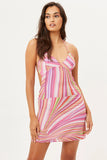 Debbie Sustainable Halter Dress Dance Pink