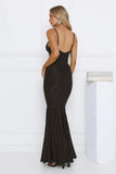 Sunset Gleam Maxi Dress Black