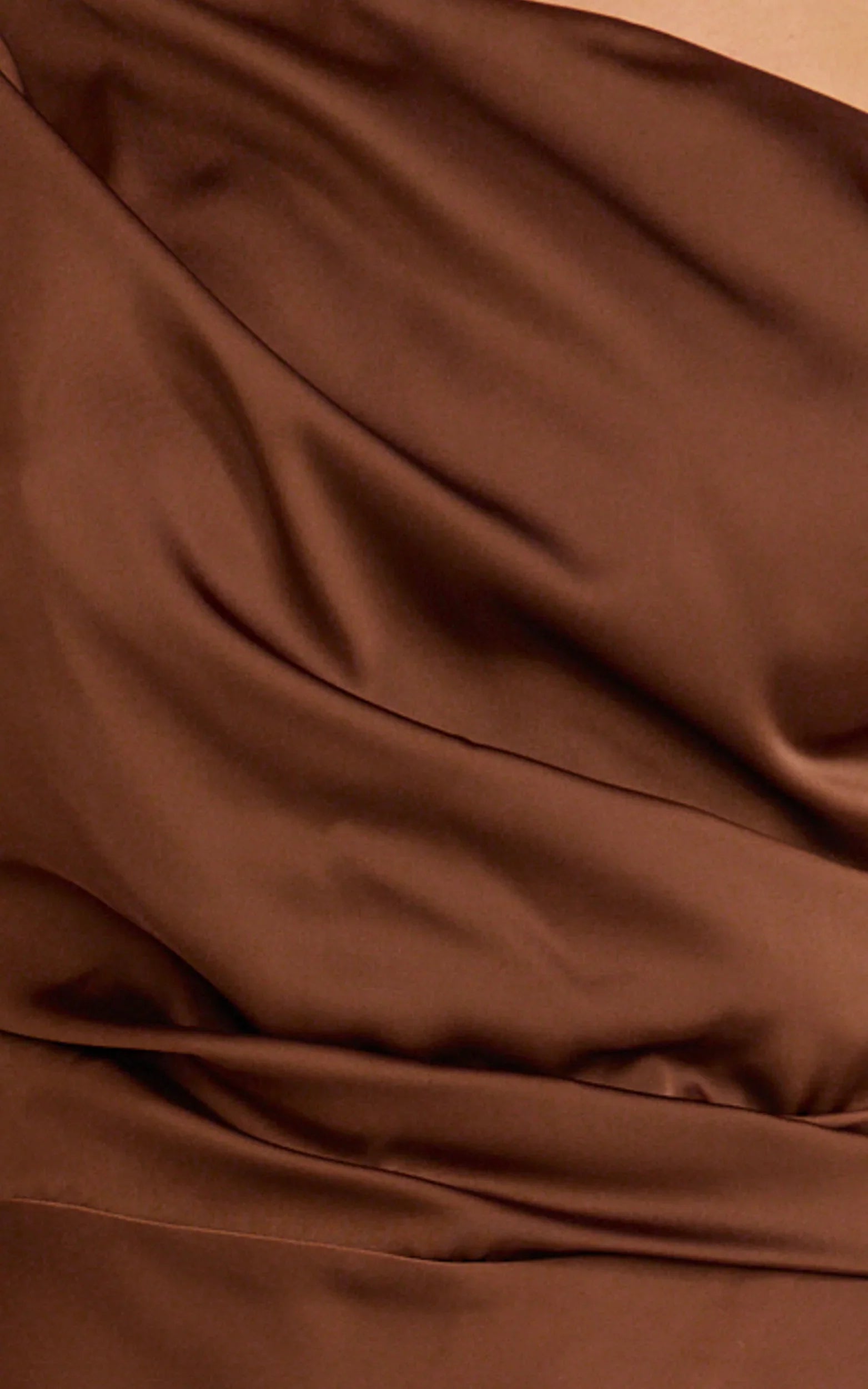 Sienna Mini Dress Tipped Shoulder Long Sleeve Dress in Chocolate