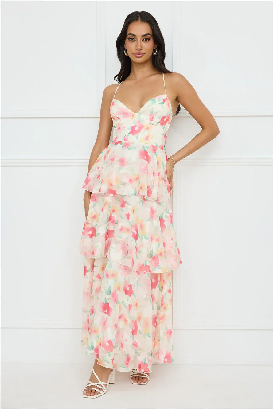 Bright Beauty Maxi Dress Print