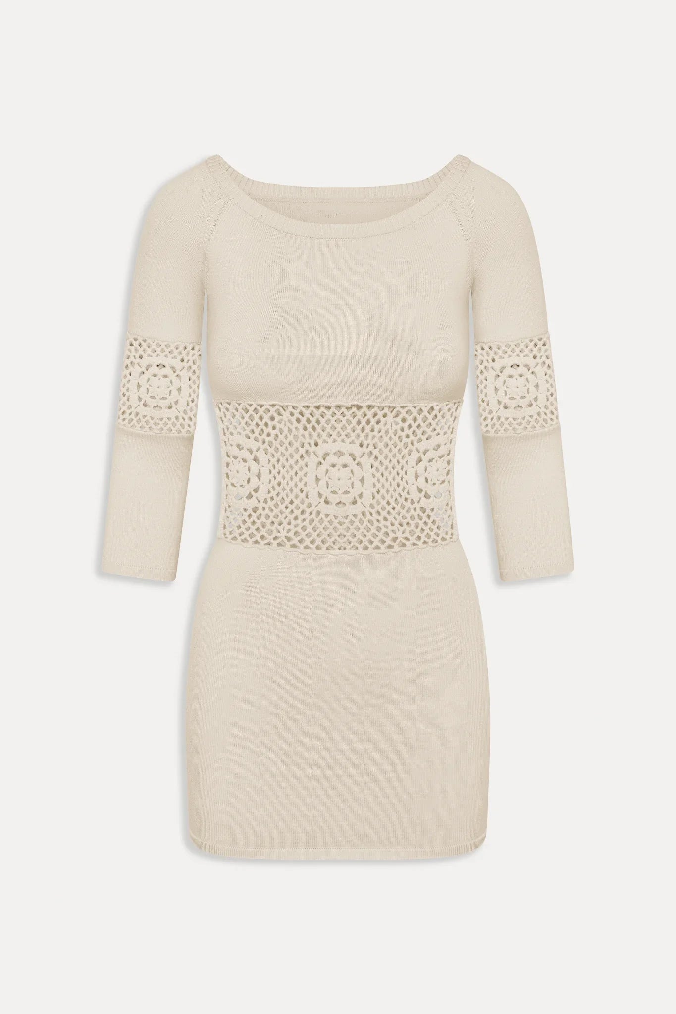 Festival Crochet Knit Mini Dress Bunny