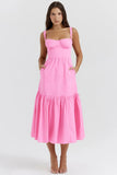 french pink midi sundress