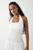 River Halter Maxi Dress White