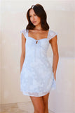 Velvet Skies Mini Dress Blue