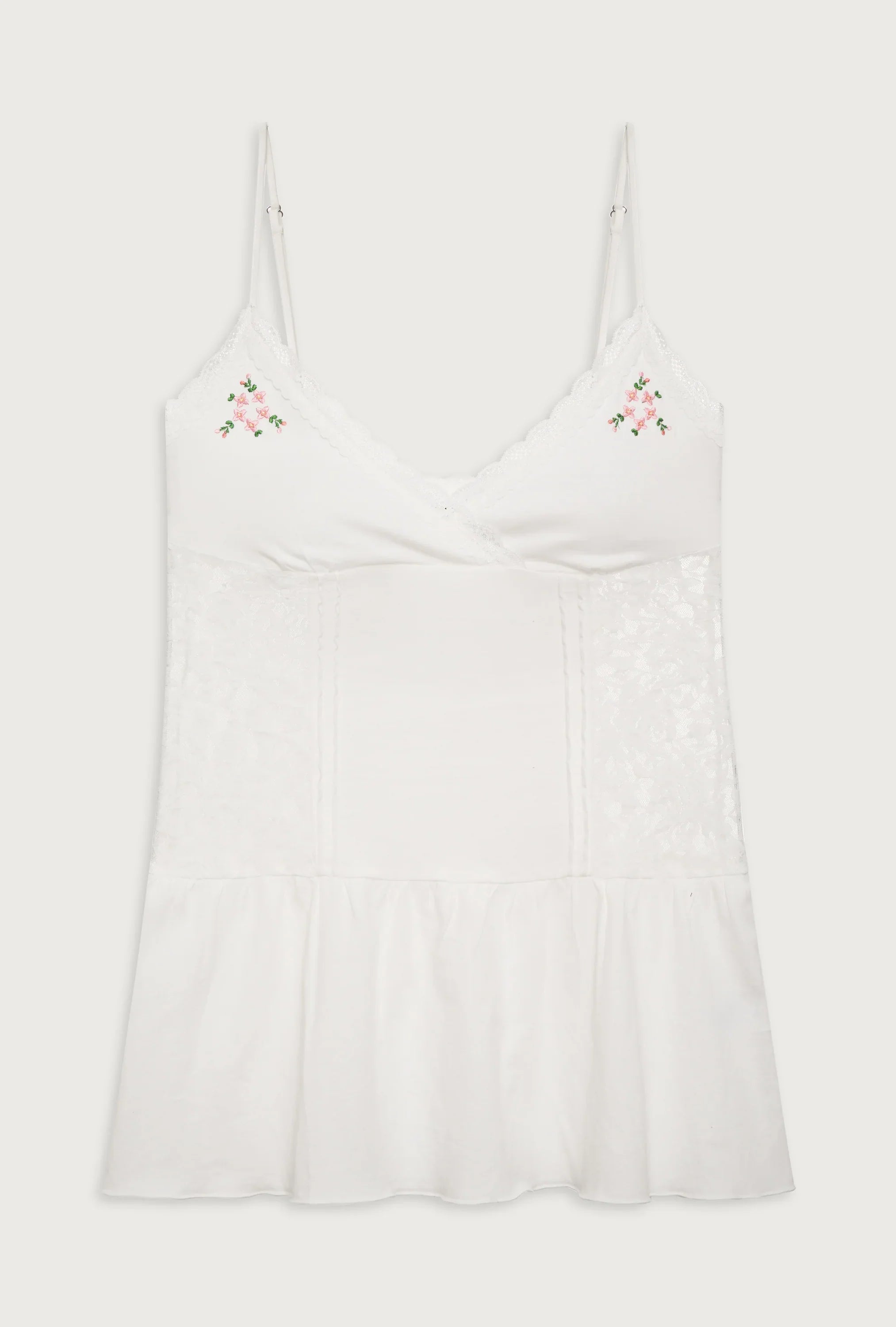Donna Embroidered Mini Dress White
