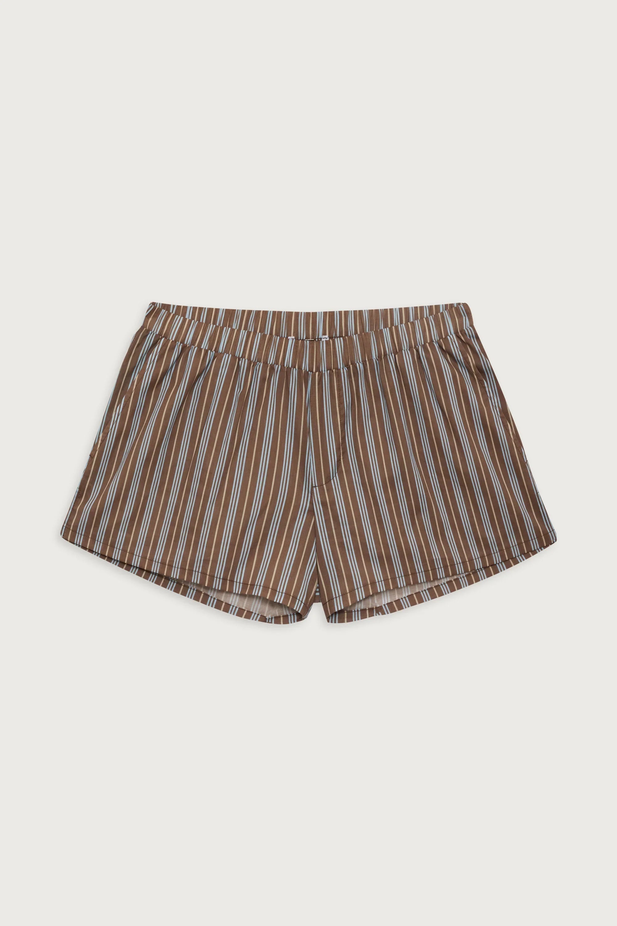 Farmhouse Striped Mini Short Ocean Stone