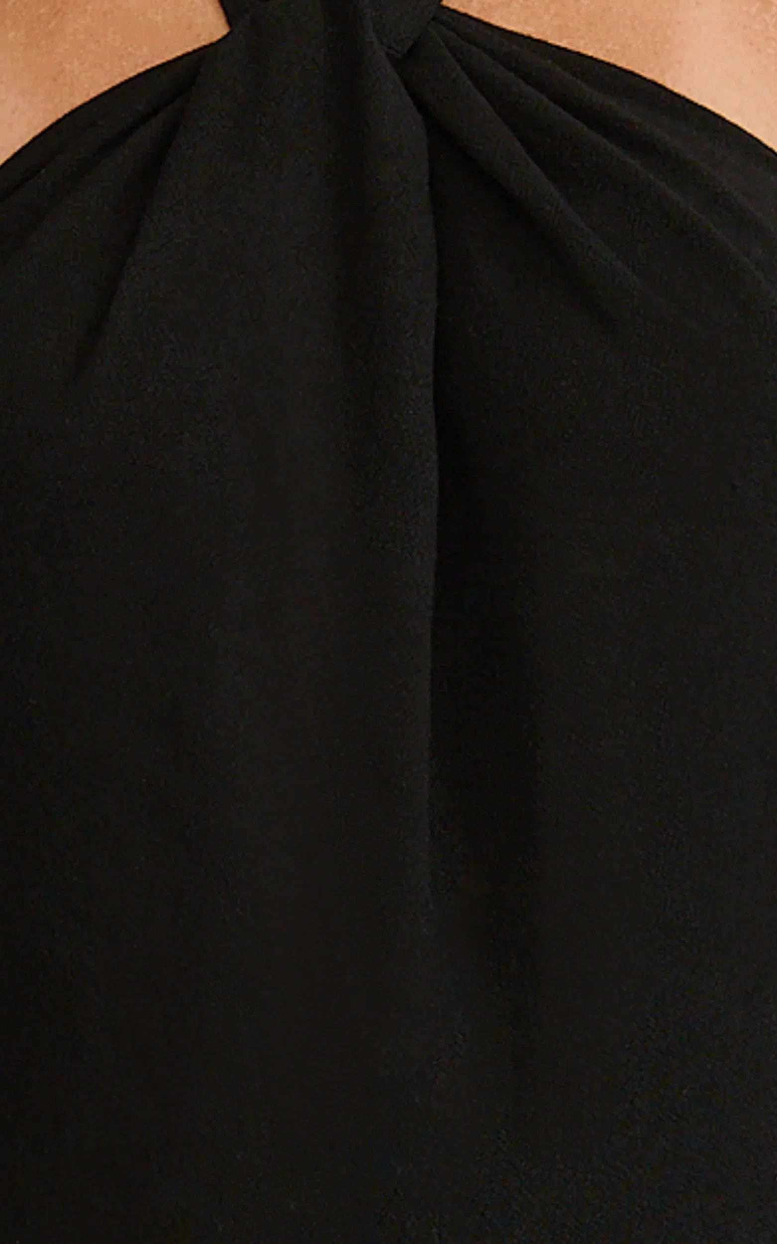 Hilda Maxi Dress Knot Detail Halter Neck Maxi Dress in Black