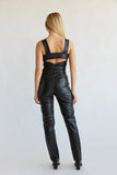 Katella Vegan Leather Straight Leg Pants