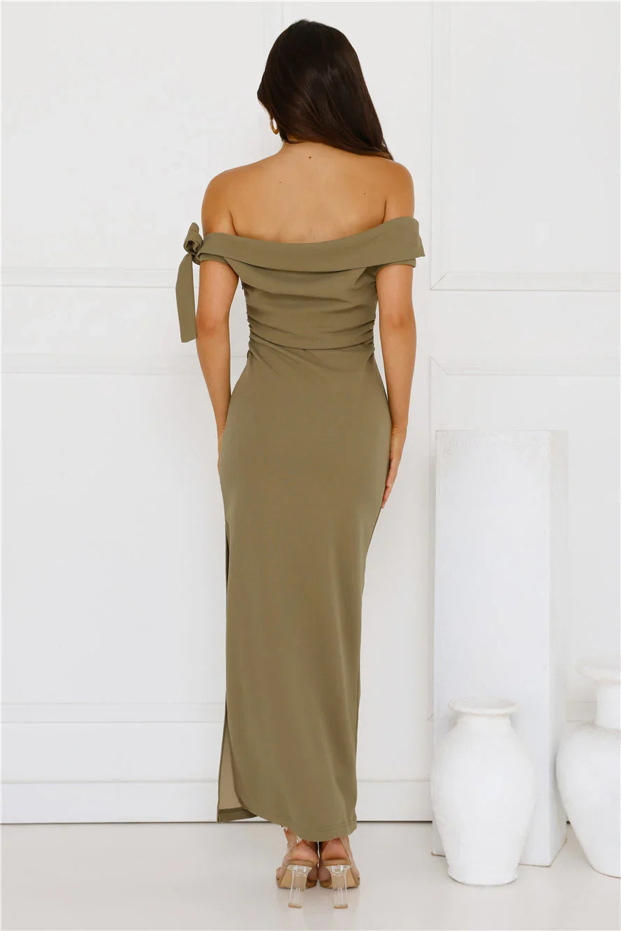 The Luxe Party Maxi Dress Olive