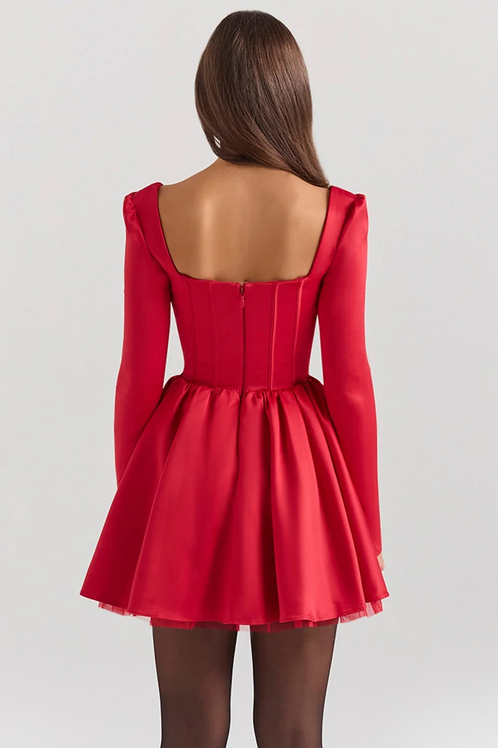 holly red removable bow tulle mini dress sale