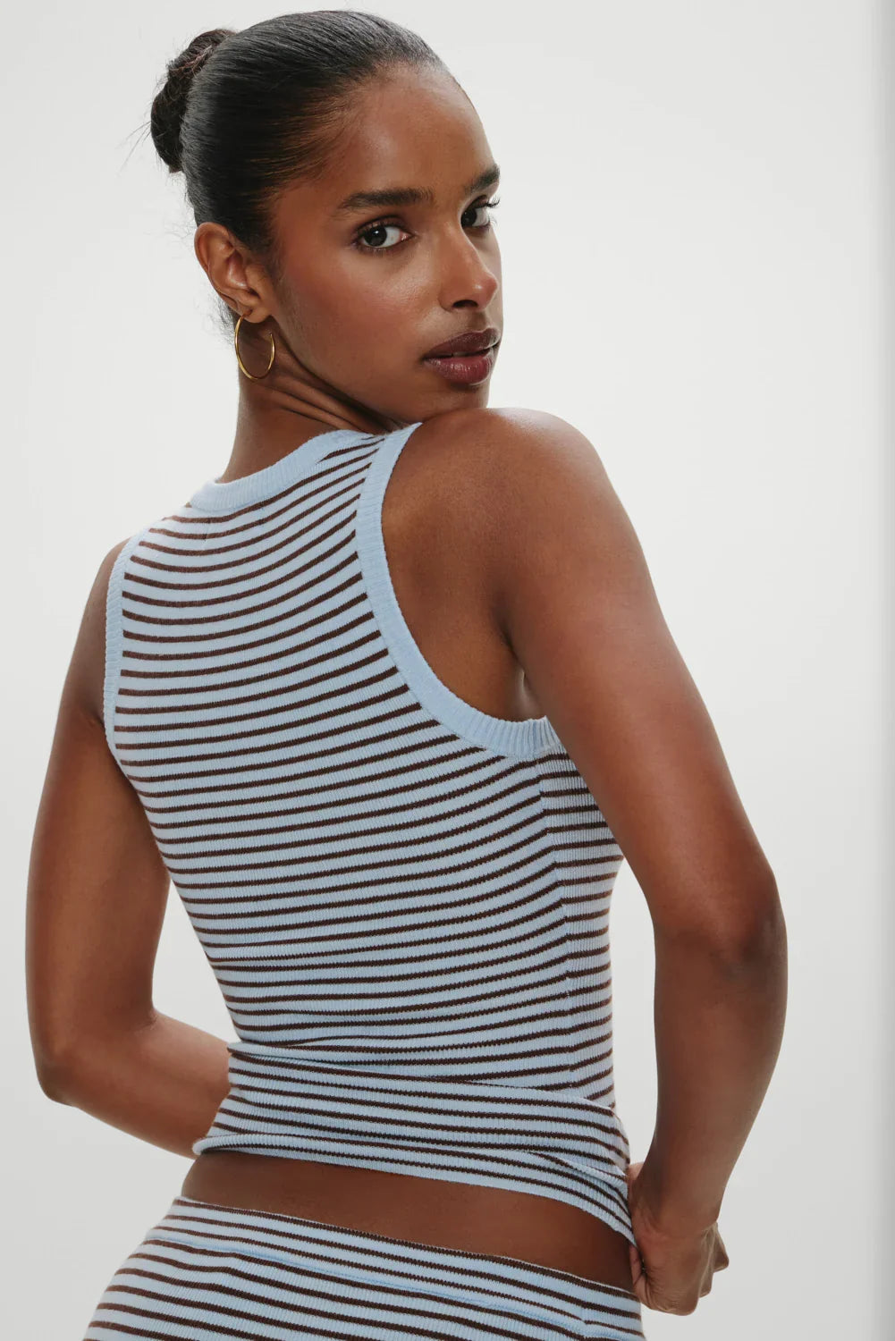 Cuddle Knit Tank Top Montauk Stripe