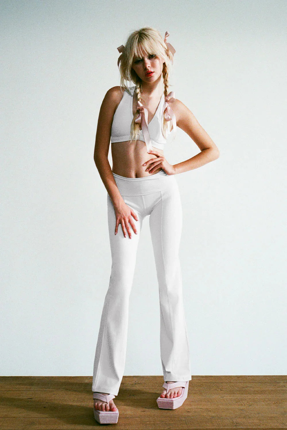 Zippy High Waist Flare Legging Icy Gray