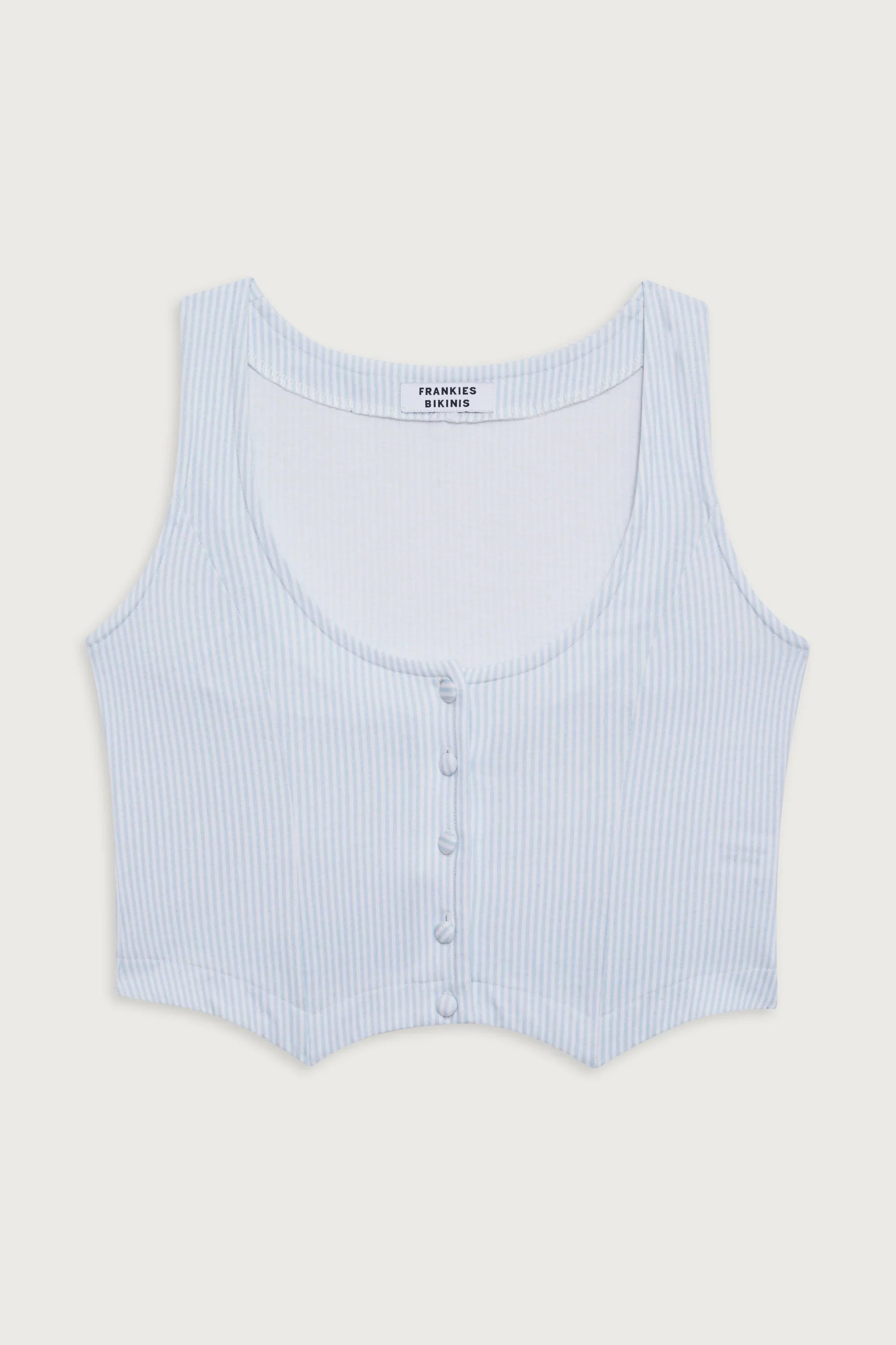 Nantucket Striped Cotton Vest Sleepy Stripe
