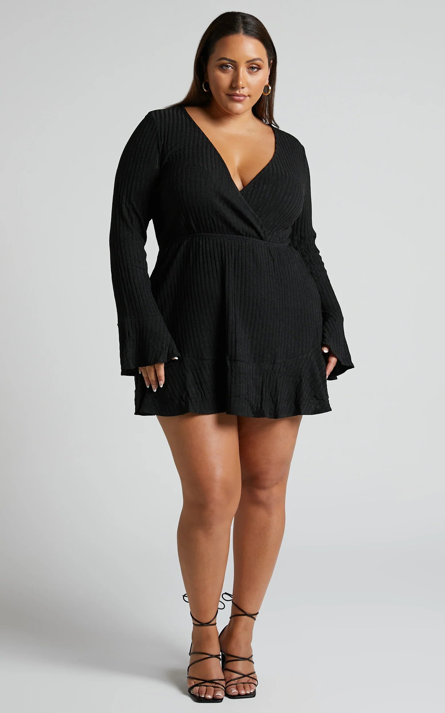 The Next Step Mini Dress Long Sleeve Dress in Black