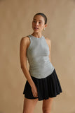 Juno Ruched Ribbed Tank Top