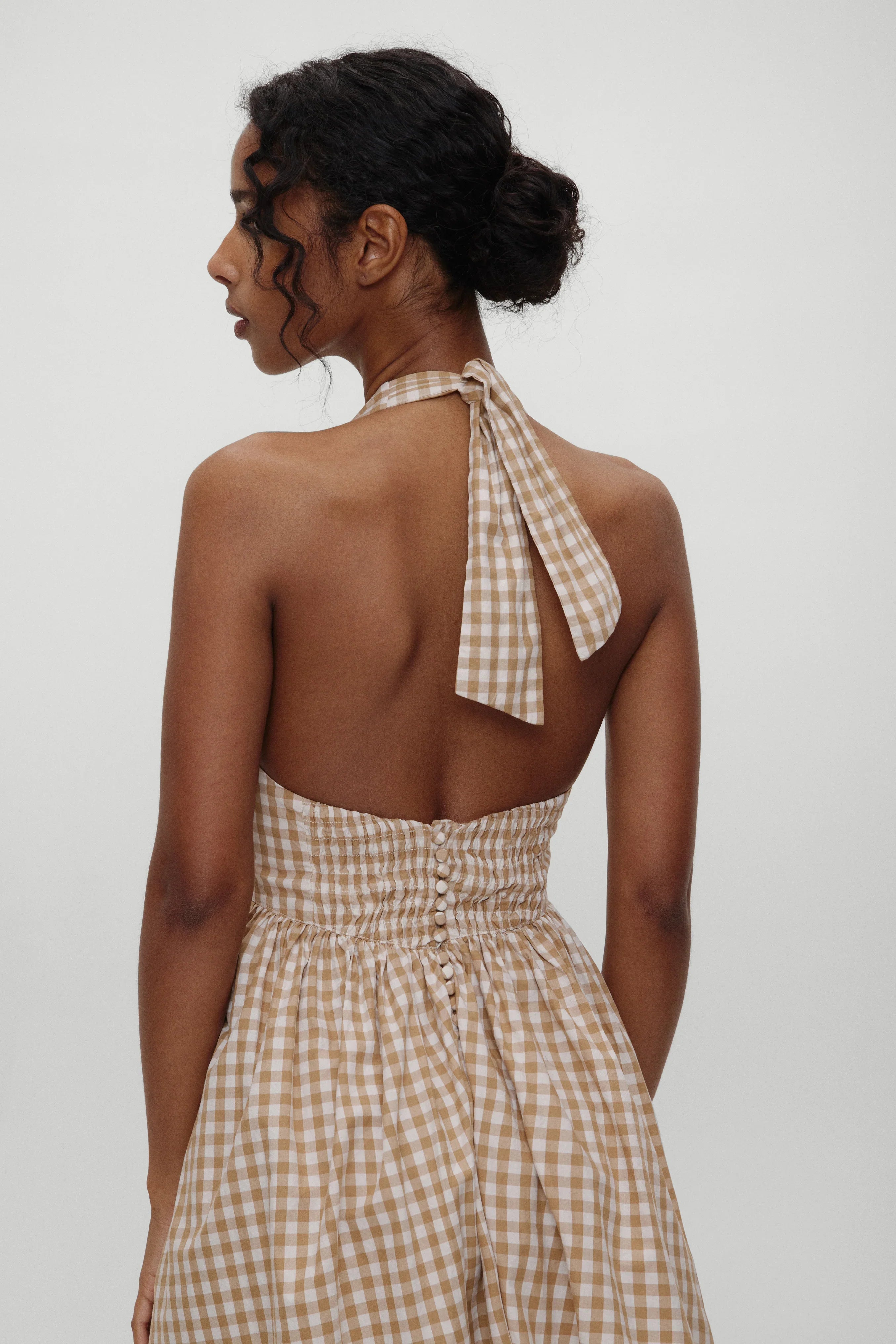 x BELLA HADID Prairie Midi Dress Rodeo Gingham