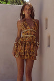 XYLIA HALTER LOW PLUNGE MINI DRESS MAGNOLIA MANGO