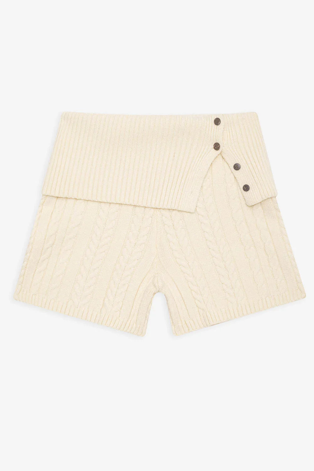 Nolan Cable Cloud Knit Mini Short French Vanilla