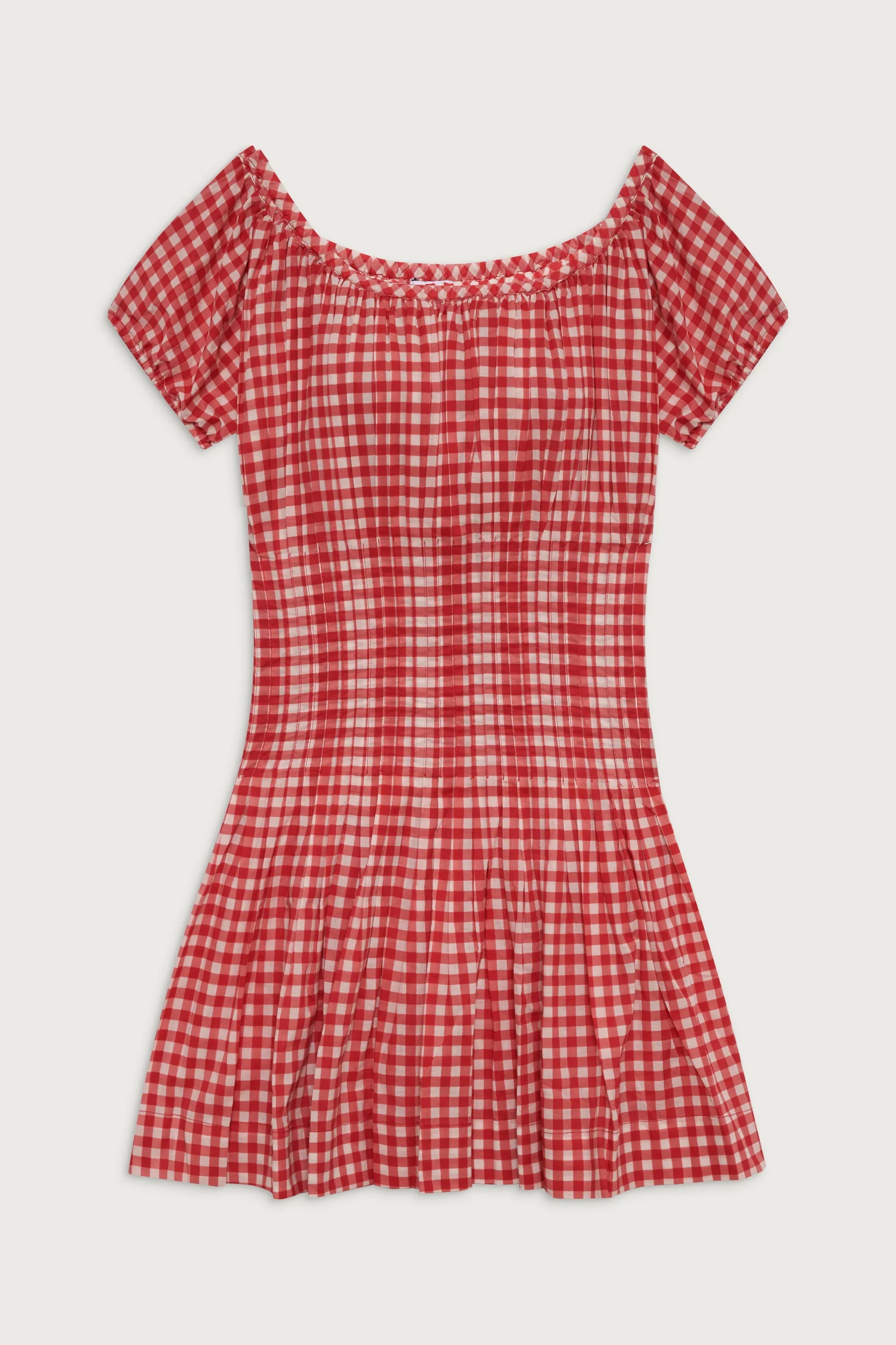 Sadie Gingham Mini Dress Cherry Gingham